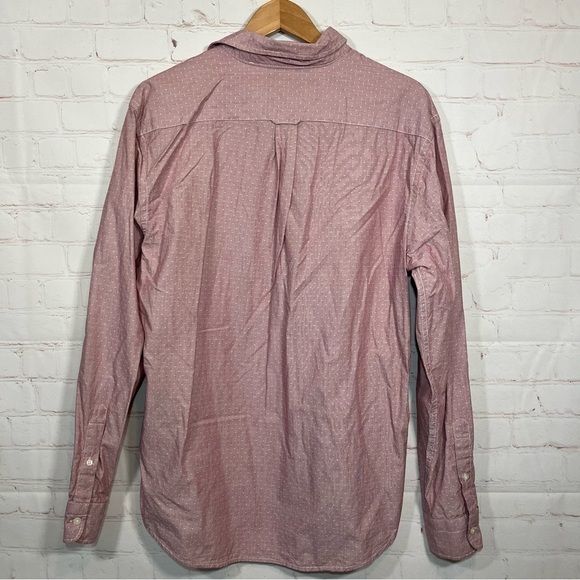 Gap Dress Shirt Mens Size Large Purple Polka Dot Long Sleeve Button Up Slim Fit - Picture 8 of 8